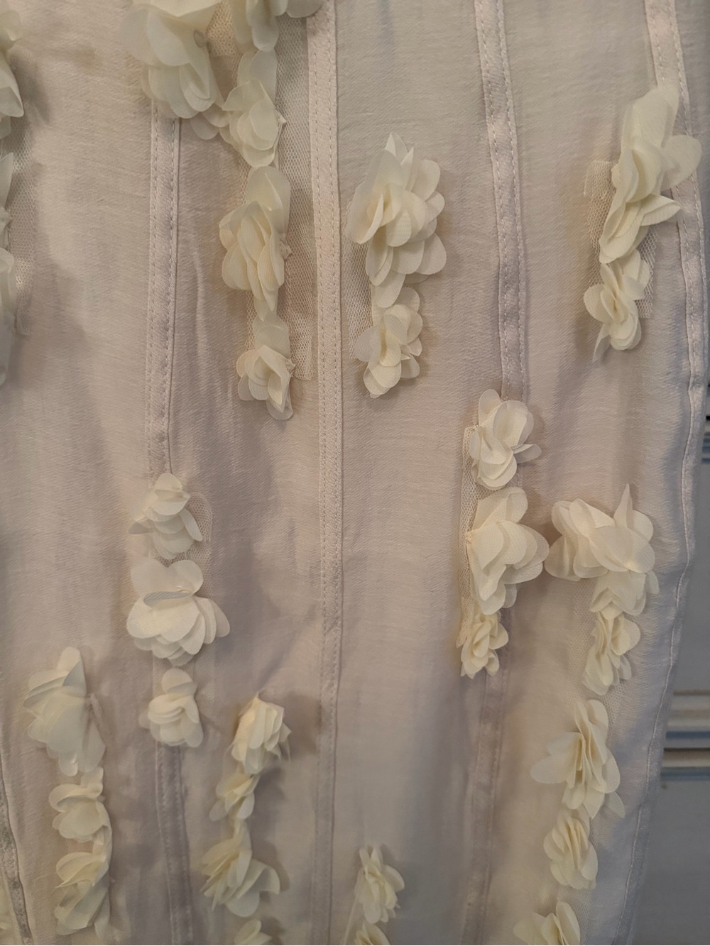 Petal & Pup Ivory Floral Appliqué Dress - Picture 3 of 7